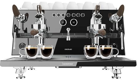Cecotec Machine a Café Expresso Professionnelle Barista Baristeo Gastro Dark. Pré-Infusion Réglable Pour Extraction Parfaite, 3200 W, Affichage PID, Pompe Rotative 9 Bars, Chaudière Inox 10,5 L