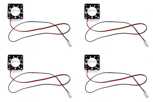JZK 4PCS 25x25x7 mm DC 5V mini ventilador de refrigeración 25 mm con conector de 2 pines, 9800 rpm, 0.08 A, pequeño ventilador para placa desarrollo, tarjeta gráfica, impresora 3D