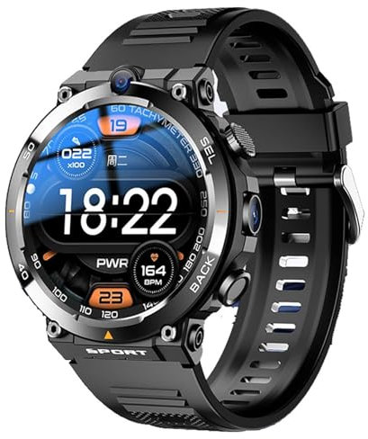 4G SIM-Karte Smartwatch für Herren mit Dual-Kameras, NFC, GPS-Positionierung, 1,39 Touchscreen Smartwatches, Annehmen/Tätigen von Anrufen - Geschenke für Männer