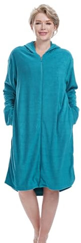 DiaryLook Kapuzen-Badeponcho mit Reißverschluss | Schnelltrocknender Surf-Poncho Microfiber Handtuch für Strand/Schwimmbad | Umkleidehilfe bei Wassersport & Schnorcheln | Damen & Herren