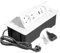 GTV Prise encastrable Multisoft blanche avec 2 prises de courant avec terre, USB A+C, RJ45, HDMI 2.0, escamotable avec couvercle, câble de 1,5 m, idéale pour la cuisine, le bureau ou la table de