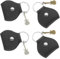 SUPVOX 4 pcs Leather Guitar Pick Pouch with Keyring Portable Guitar Pick Storage Bag Compact Organizer Present for Musicians