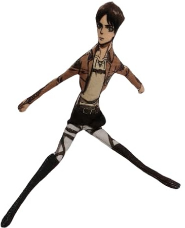 Eren Jaeger - Anime-Form Kissen, lustig, Anime-Form, weich, gepolstert, Cartoon-Stil, 28 cm, für Zuhause, Schlafzimmer, Sofa, Dekoration Geschenk
