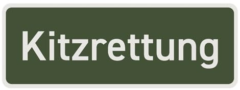 KITZRETTUNG klassisches Magnetschild/Magnettafel für Auto, Kfz, Pkw & Einsatzfahrzeuge - Premium Schild Maße 27.5 x 10 cm, orange Signalfarbe für optimale Sichtbarkeit