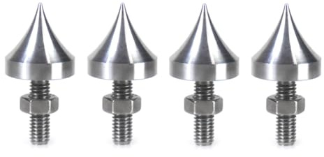 tiyao 4Pcs Speaker Spikes M6 HiFi Isolation Spikes Stand Foot Speaker Resonance Feet Spikes for Amplifier CD DVD Player
