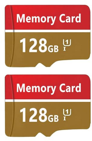 2 Pack Tarjeta de Memoria 128GB Alta Velocidad Tarjeta TF Memory Card para Cámaras,Teléfonos,Cámara de Tablero Inteligente,Tabletas