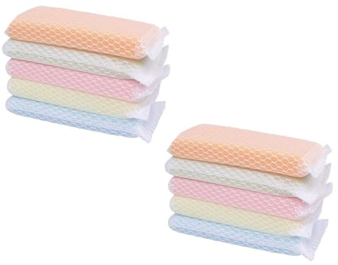 Adorainbow 10pcs Pinkredible Cleaning Sponges Soft Kitchen Scrubber Scouring Pads Non-Scratch Sponge Dishcloths for Sinks and Scrub Pans Sturdy Dishwashing Cloth Random Color