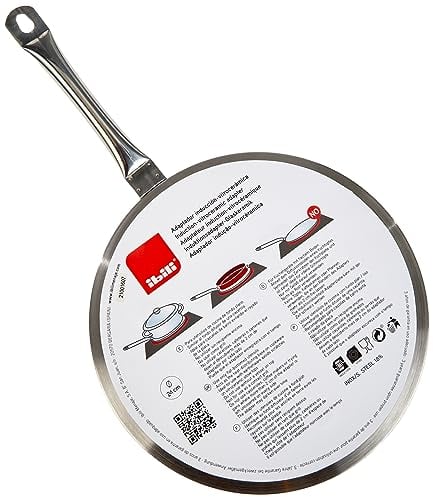 Ibili 703724 Adaptateur induction - vitrocéramique 24 cm (Inox 18%), Argent
