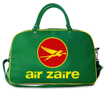 Logoshirt® Air Zaire I Logo I Weekender I 48h Reisetasche I Schultertasche I Retro-Sporttasche I Kunstleder I grün I Lizenziertes Originaldesign
