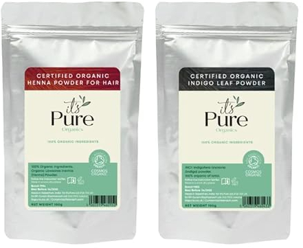 It's Pure Certified Organic Henna 200g & Organic Indigo 200g