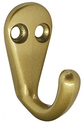 SIRO Kleiderhaken Haan, Schlicht, Druckguss gold matt pulverbeschichtet, 41 mm x 33 mm x 20 mm, LA 11 mm, 1133/PB13