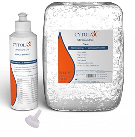 Healthlife Ultrasound Gel with Refill Bottle, 5 Litre, Clear | USgel-5L-1x