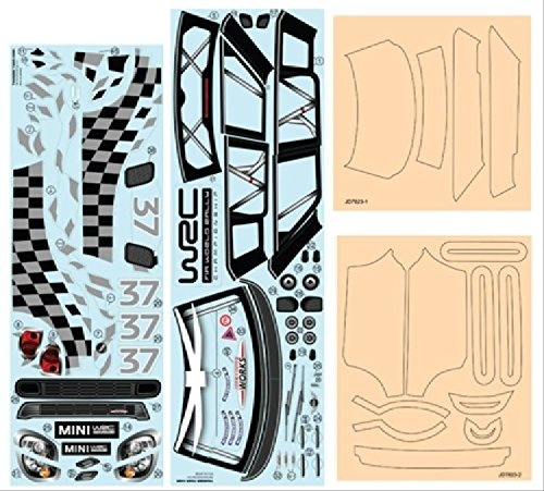Thunder Tiger 1:8 Scale Mini Rally Decal Set for Remote Controlled Toy Vehicle