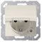 Jung 1520 BFKL Schuko Steckdose 16 A 250 V bruchsicher mit Klappdeckel Serie AS 500 weiß 250 V