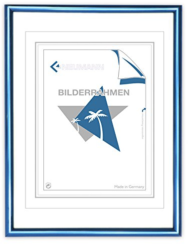 Neumann Bilderrahmen Kunststoffrahmen Classic, 30x45 cm, blau metallic