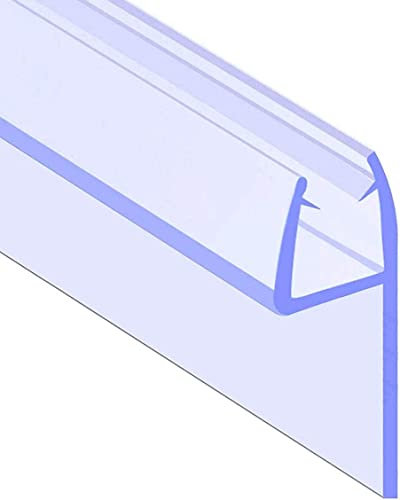 ECOSPA Rubber & Plastic Bath/Shower Screen Seal Strip for 4-6mm Glass Screens or Doors • Straight or Curved • Seals Gaps up to 29mm • Wing Length 30mm Twin Pack