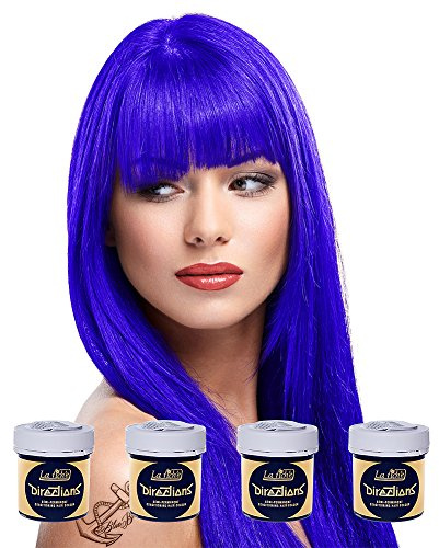 La Riche Directions - Set of 4 Neon Blue Semi-Permanent Hair Colour - 88ml Jars