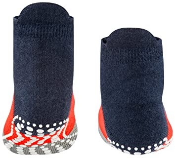 FALKE Unisex Kinder Stoppersocken Colour Block K Hp Baumwolle rutschhemmende Noppen 1 Paar, Blau Navy Blue Melange 6490, 39/42 EU