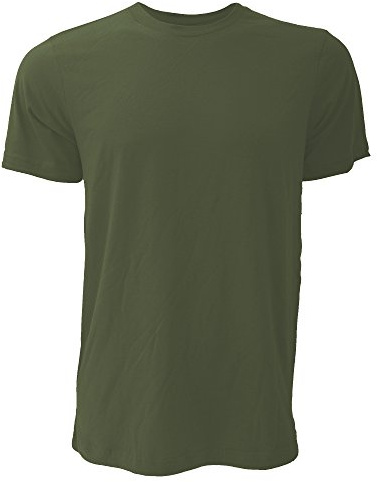 Bella + Canvas Heather Olive Unisex Jersey Crew Neck T-Shirt M