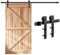 Classic Rustikal Schiebetür Barn Hardware für Weite Öffnung und zwei Öffnungen 8FT-Single Door Kit(I Shape) schwarz