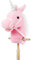 iBonny 36-inch Rosa Steckenpferd mit Guten Griffen und Rädern Einhorn Plüschtier