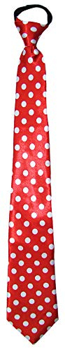 Das Kostümland Fifties Krawatte mit Punkten Rot