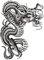 EROSPA® Tattoo-Bogen temporär/Sticker - Drachen Dragon - 15 x 22 cm