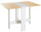 HOMCOM Table de Cuisine Pliable 103L x 76l x 74H cm en Bois Bicolore chêne Blanc