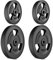 Marbo Sport Tri-Grip Hantelscheiben-Set KIER_G aus Gusseisen mit Gummi-Ummantelung, Gewichte mit Aufnahme Ø31 mm, 2 x 20 kg + 2 x 10 kg (Gesamtgewicht 60 kg)