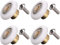 Linwnil Lot de 4 roulettes de porte de douche en acier inoxydable de 19 mm de diamètre, blanc, 19 mm x 5 mm (acier inoxydable)