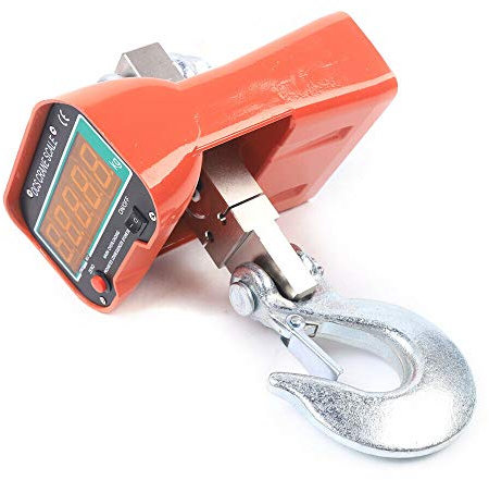 Bilancia digitale per gru, 3000 kg, con ganci, con telecomando e display a LED