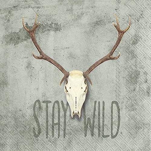 IHR - L882100 - Papierservietten, 20 Stück, Stay Wild, 16,5cm x 16,5cm, 3 lagig
