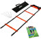 meiwar Koordinationsleiter 6m - Trainingsleiter Set I Agility Ladder mit robusten Sprossen für Koordinationstraining, Fussball Training | orange 6m
