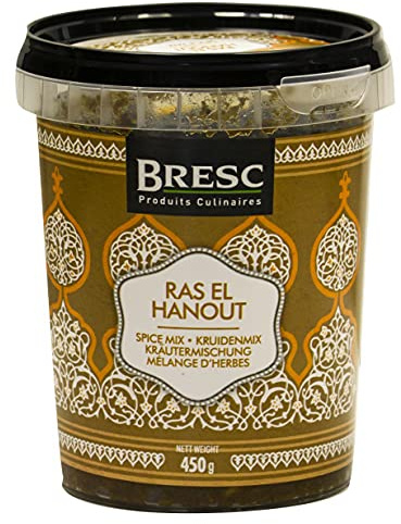 Bresc Ras el Hanout - 5x 450g - vegane nordafrikanische Kräuter-Gewürz-Mischung Marokkanische Paste für Couscous Bulgur Fleischgerichte und Tajine pikanter kräftiger Geschmack