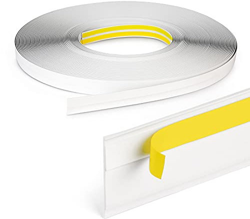 DQ-PP FENSTERLEISTE MIT LIPPE | 150m Länge | 50mm Breite | 1,5mm Stärke | Weiss | Fensterleisten Flachleisten Kunststoffleisten Profileleisten Abschlussleisten