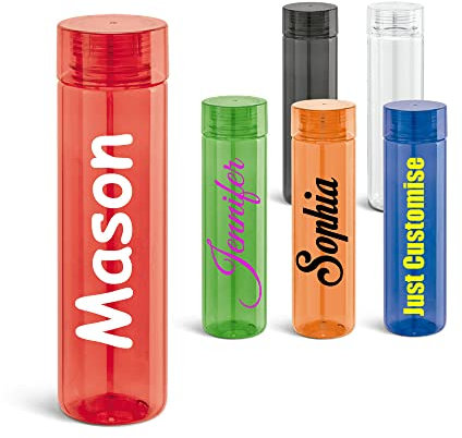 Rozier Personalised Custom Water Drink Bottle with Screw Top Lid - Any Name, Word, Business, Sports, School, Promotional Merchandise