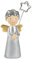 Baden Kartenhalter Engel 11 cm - Metall, Polyresin - Silber