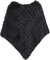 WSPDSD Vraie fourrure tricotée fourrure de lapin poncho gilet gilet mode Wrap manteau Vtg châle dame fourrure naturelle fête de mariage en gros - 9 noir, taille unique