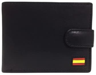 J.L. PIEL Cartera Billetero con Monedero y Bandera de España