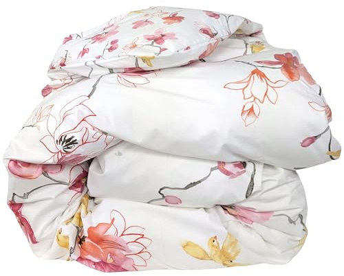 Linnea Housse de Couette 240x220 cm Percale 100% Coton Elisa Rose