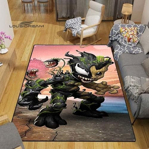 BGAFAG Groot Super Hero Teppich Für Zuhause, Wohnzimmer, Schlafzimmer, Großflächig, Weich, Kinderzimmer, Anime-Dekoration, E9809, 120 X 160 cm