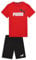 PUMA Jungen Short Jersey Set B Jogginganzug, Für alle Zeiten, Rot, 128