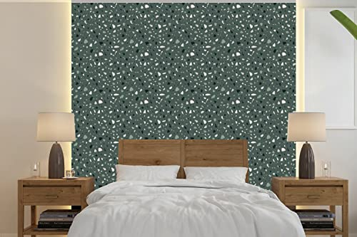 Selbstklebend Tapete Wandpapier Wandaufkleber Fototapete Tapeten Wanddeko 220x220 cm Lehm - Muster - Terazzo