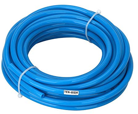 TEN-HIGH PU Pneumatic Hose 20M,Air Compressor Hose 6mm OD x 4mm ID,Air Pump High Pressure PU Air Line Hose(Color: Blue)