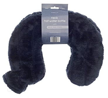 Country Club Faux Fur Neck Hot Water Bottle (Charcoal)