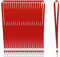 100 Stück Schlüsselbänder für Ausweise, Rot, Schlüsselband mit Clip, Umhängeband mit Abzeichen-Clip, Bulk Lanyards für Hals, Namensschild-Halter