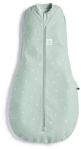 ergoPouch Cocoon Schlafsack, Wickeltasche aus Bio-Baumwolle, für Neugeborene, mit Zwei-Wege-Reißverschluss, Baby-Wickeldecke für sicheren Schlaf, 0,2 Tog, Weide, 0-3 Monate