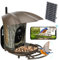 SuplutuX Bird Feeder with Camera, Smart Bird Feeder Camera Wireless Outdoor, Auto Capture Bird Video & APP Instant Notifications, 6W Solar Panel, 64GB Card