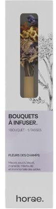 Horae - Bouquet à infuser Fleurs des champs bio - Infusion de fleurs séchées - Réalisez 1L d'infusion par bouquet - Idée cadeau femme - Fleurs de thé à offrir