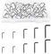 UFURMATE Lot de 120 crochets à visser - 5 tailles - Crochets en forme de L - Crochets à vis autotaraudeuses pour commode - Crochets à vis autotaraudeuses pour suspension intérieure et extérieure